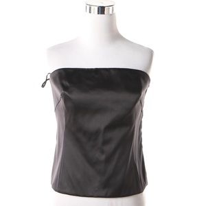 VINTAGE Akris Black Silk Strapless Top